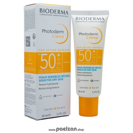کرم ضد آفتاب بی رنگ فتودرم پوست خشک و حساس برند بایودرما SPF+50