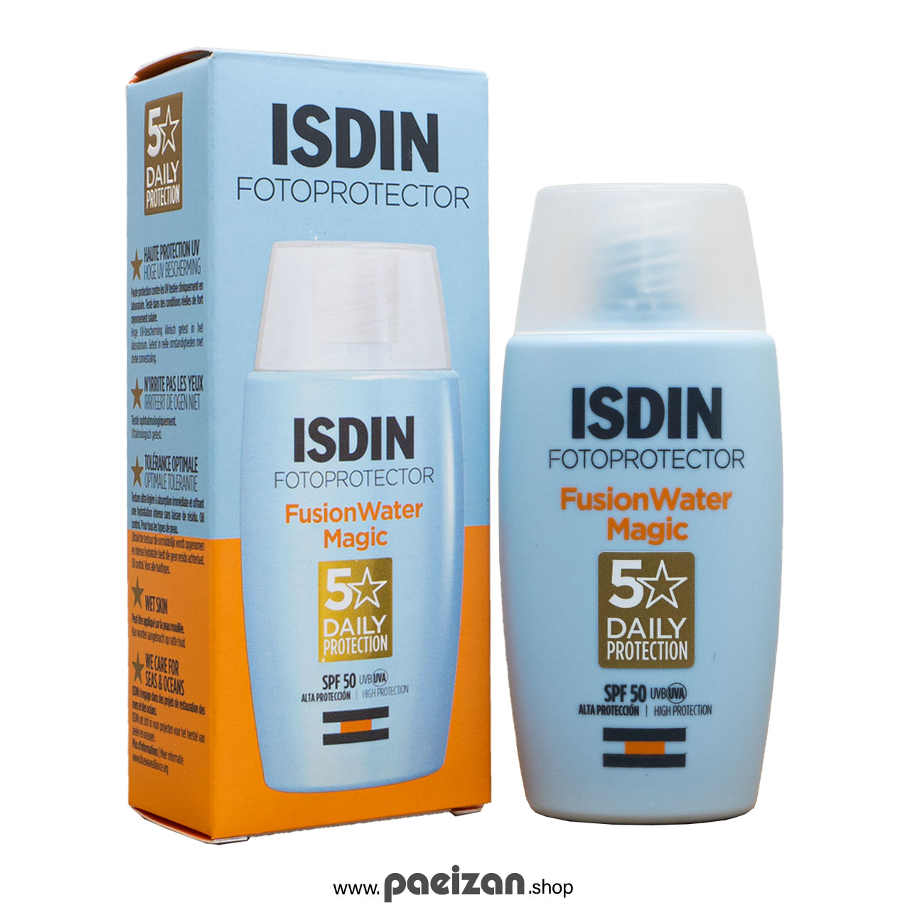 ضد آفتاب فلوئیدی فیوژن واتر مجیک ایزدین SPF50