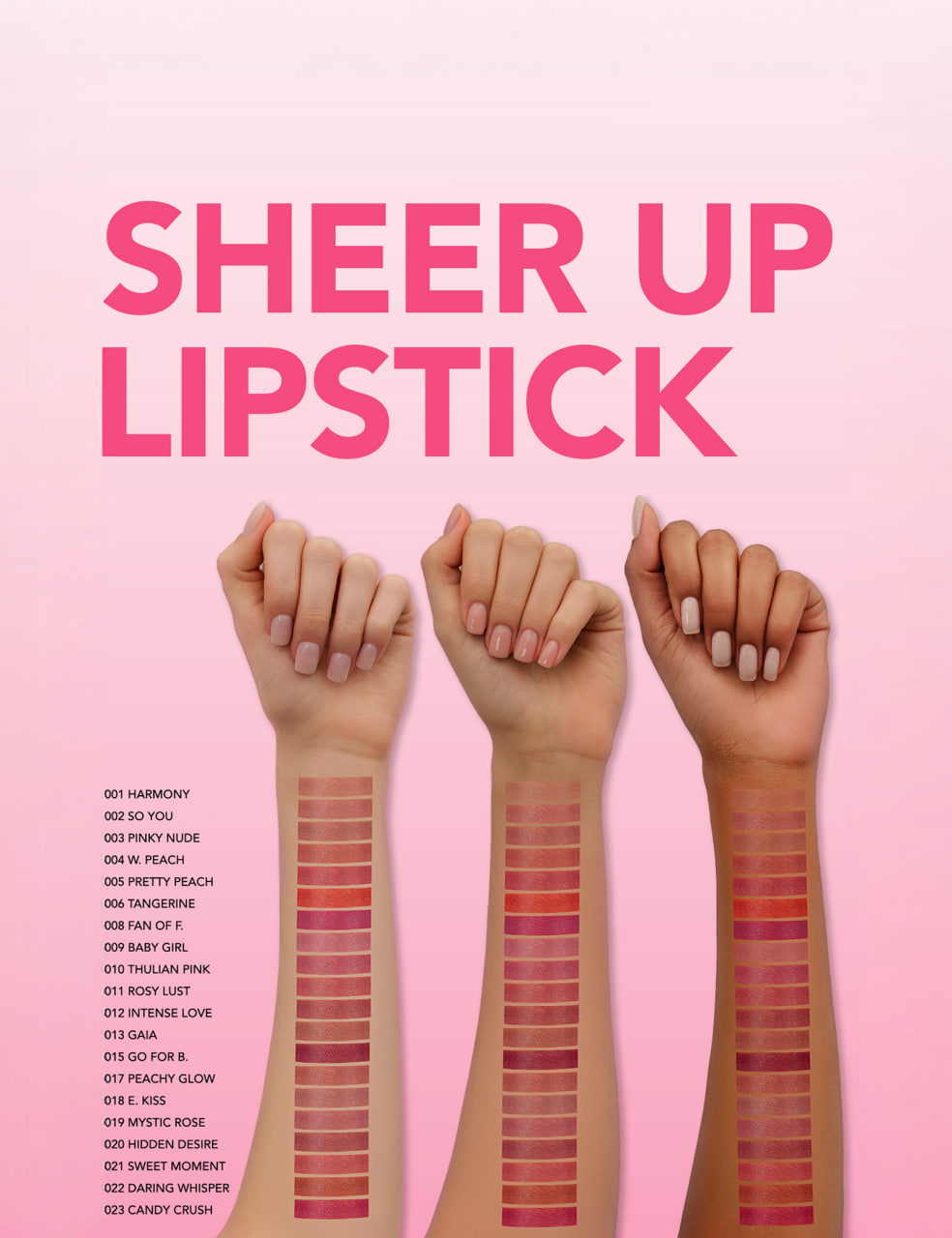 رژ لب جامد شیر آپ SHEER UP فلورمار