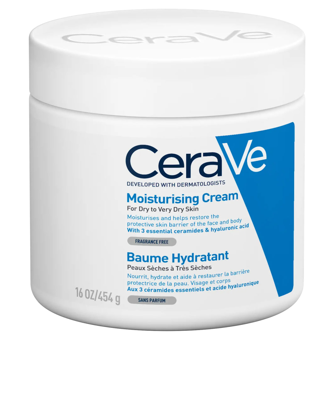 کرم مرطوب کننده آبرسان پوست خشک و خیلی خشک سراوی 454 گرم